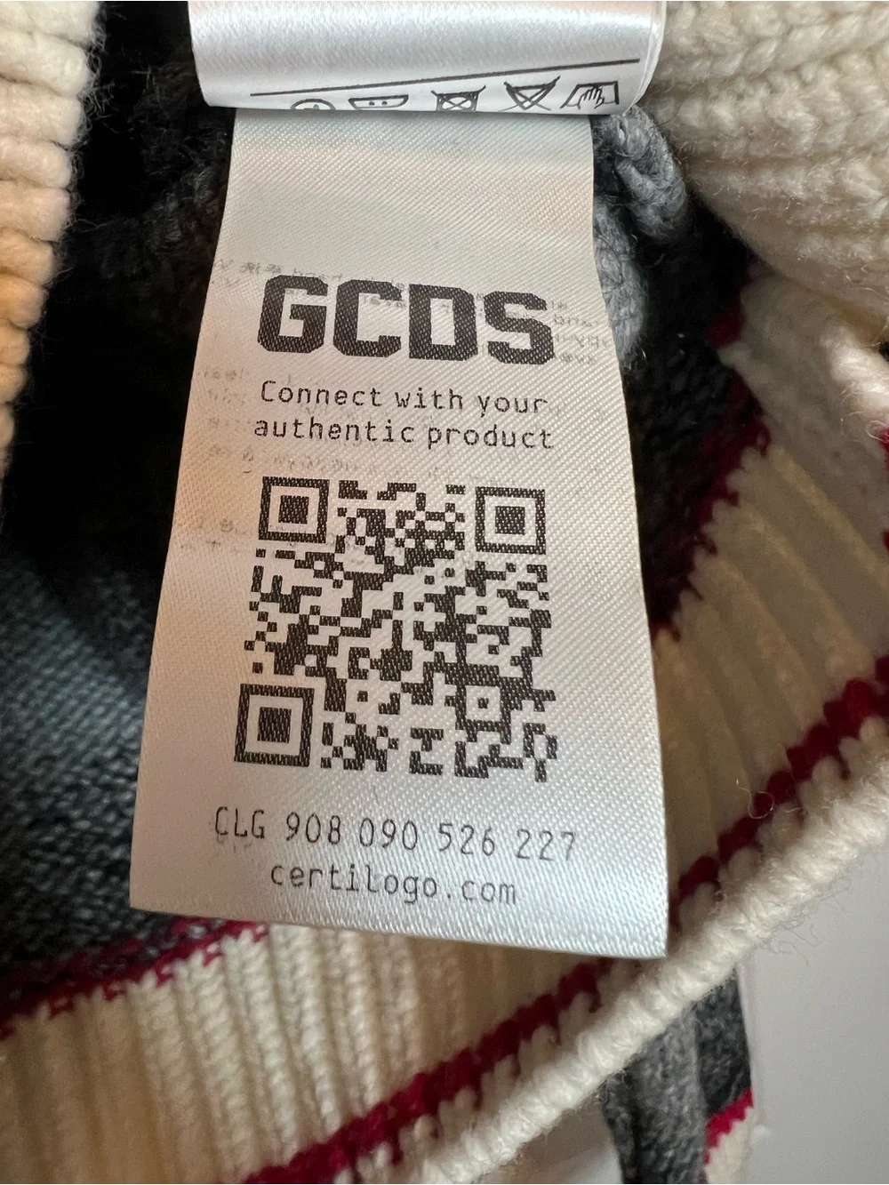 New GCDS Kittho Patch Braids Degrade Polo Shirt in Dark Grey